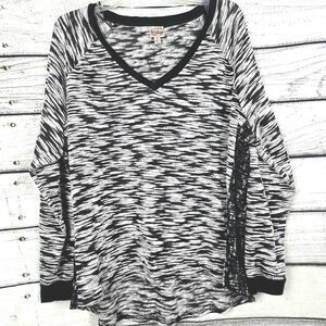 Como Vintage Black White Knit Pullover Sweater 3X